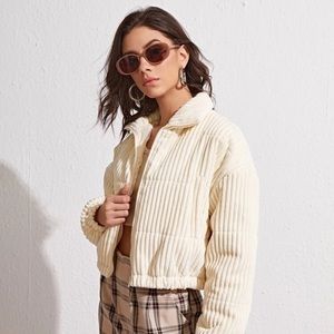 SHEIN Zip Up Drop Shoulder Jacket